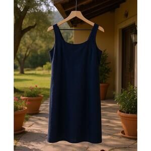 JONES NEW YORK 100% Worsted Wool Sheath Dress Black Vintage USA Made Womens 12